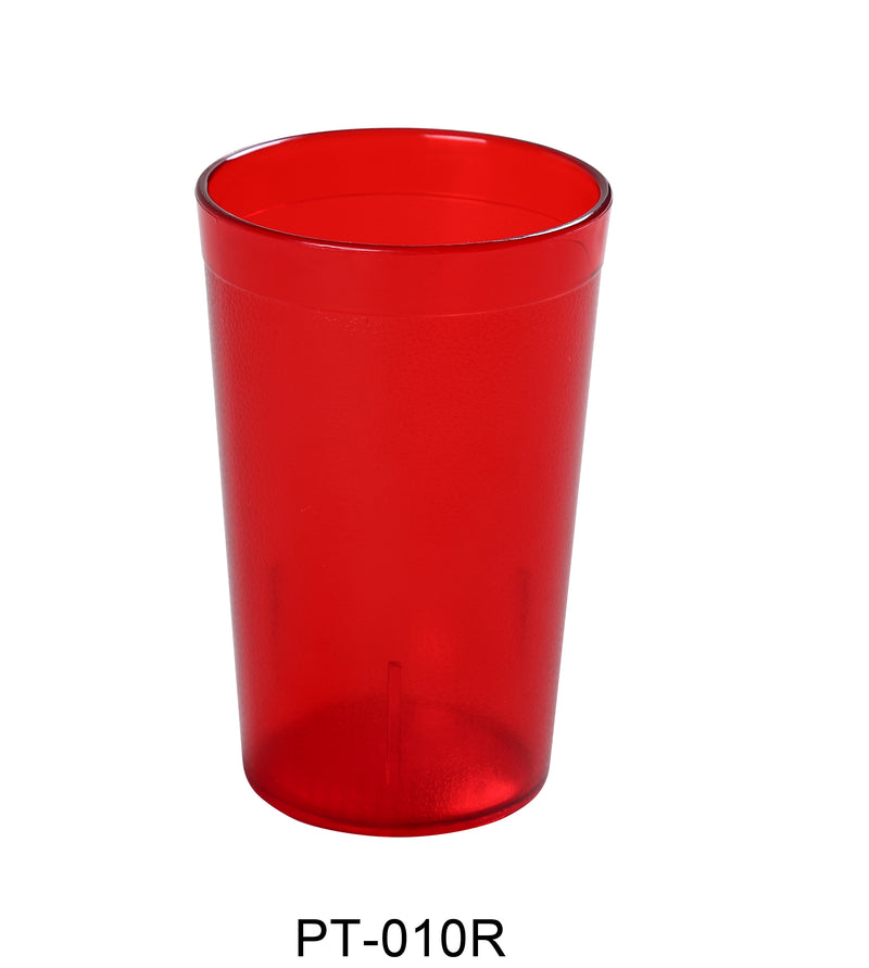 Yanco PT-010R Tumbler, , Color: Red, Material: Plastic, Pack of 72