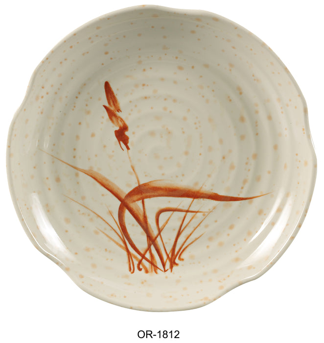 Yanco Orchis OR-1812 Lotus Shape Plate, Melamine, Pack of 24 (2 Dz)