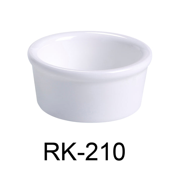 Yanco RK-210 Accessories 4 1/2" X 2" RAMEKIN 10 OZ, Shape: Round, Color: White, Material: China, Pack of 24