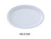 Yanco NS-515W Nessico Oval Platter with Narrow Rim, Shape: Oval, Color: White, Material: Melamine, Pack of 12