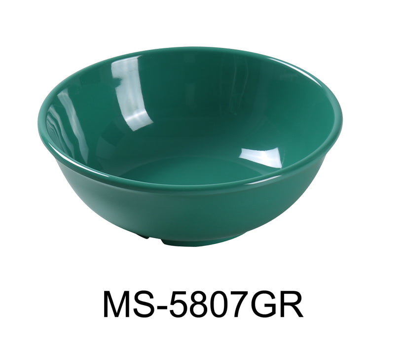 Yanco MS-5807GR Mile Stone Salad Bowl, Shape: Round, Color: Green, Material: Melamine, Pack of 24