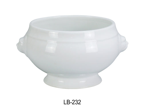 Yanco LB-232 Lion Bouillon Bowl, Shape: Novelty, Color: White, Material: China, Pack of 12