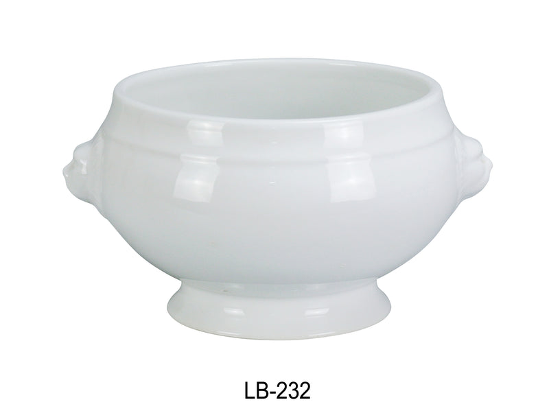 Yanco LB-232 Lion Bouillon Bowl, Shape: Novelty, Color: White, Material: China, Pack of 12