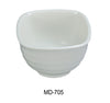 Yanco MD-705 Milando 5" Square Bowl, Shape: Square, Color: White, Material: Melamine, Pack of 48