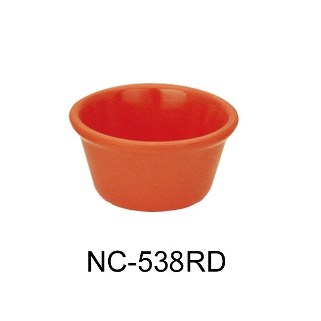 Yanco NC-538RD Mile Stone Smooth Ramekin, Melamine, Pack of 72 (6 Dz)