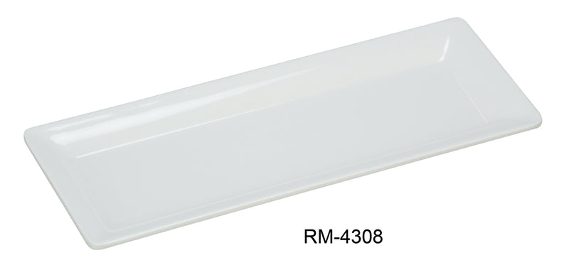 Yanco RM-4308 Rome Rectangular Plate, Melamine, Pack of 48 (4 Dz)