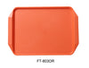 Yanco FT-803OR Serving Trays 17" X 12" FAST FOOD TRAY WITH  HANDLE ORANGE, Shape: Rectangular, Color: Orange, Material: Plastic, Pack of 24