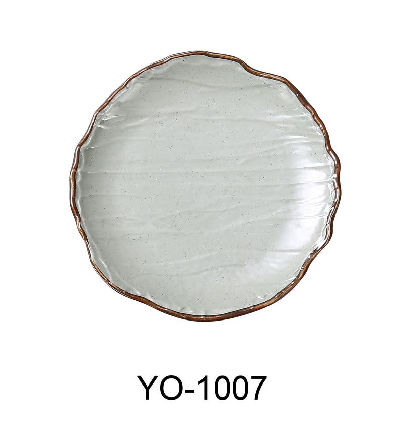 Yanco YO-1007 Yoto 7" X 3/4" Round Coupe Plate, Melamine, Pack of 48 (4 Dz)