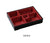 Yanco CR-610 Black & Red 5 SUSHI COMPARTMENT / BENTO BOX, Shape: Rectangular, Color: Black and Red, Material: Melamine, Pack of 6