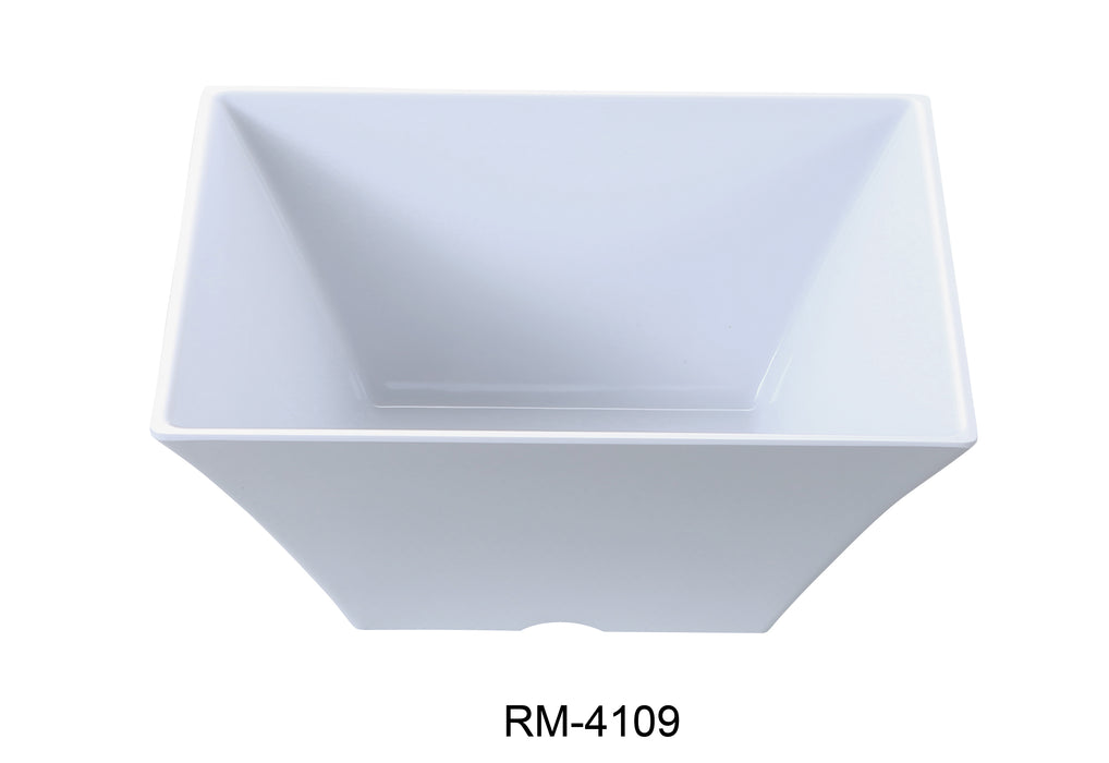 Yanco RM-4109 Rome 10" Square Bowl, Melamine, Pack of 12 (1 Dz)