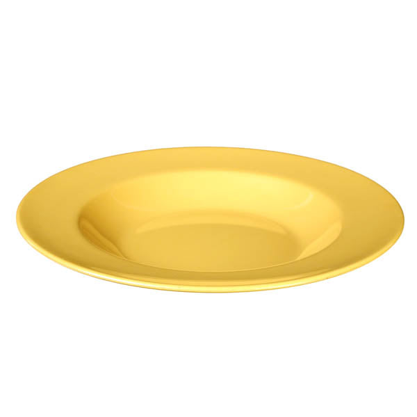 Yanco MS-5811YL Mile Stone Pasta Bowl, Shape: Round, Color: Yellow, Material: Melamine, Pack of 24