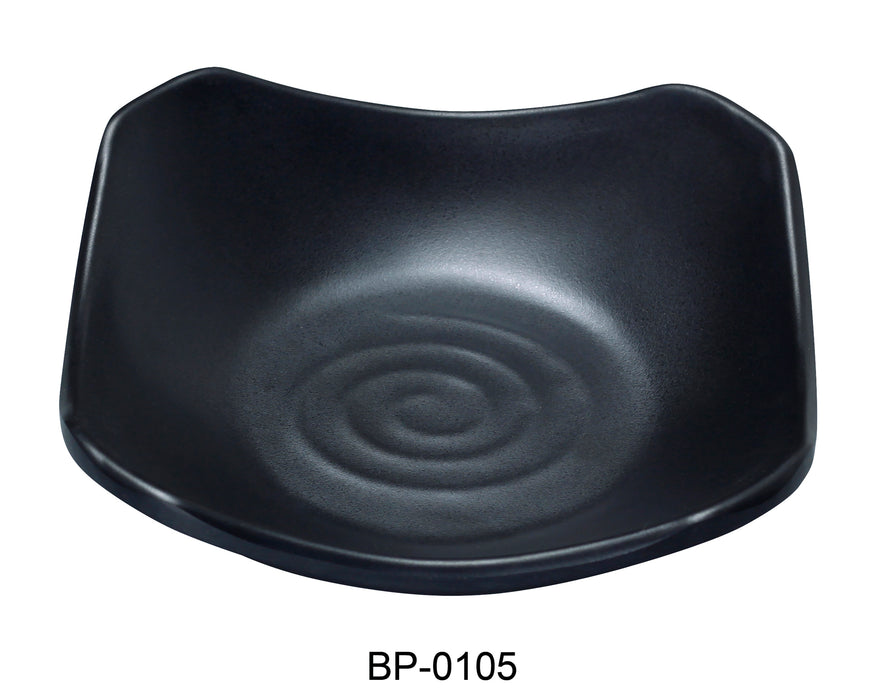 Yanco BP-0105 Black pearl-1 New Square Dish, Shape: Square, Color: Black, Material: Melamine, Pack of 48