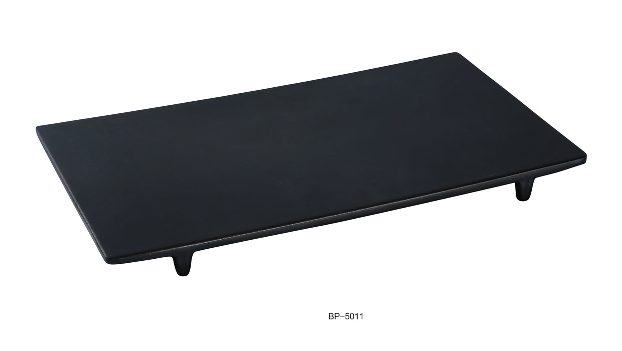 Yanco BP-5011 Black Pearl-2 Display Plate, Shape: Rectangular, Color: Black, Material: Melamine, Pack of 12