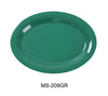 Yanco MS-209GR Mile Stone Oval Platter, Shape: Oval, Color: Green, Material: Melamine, Pack of 24