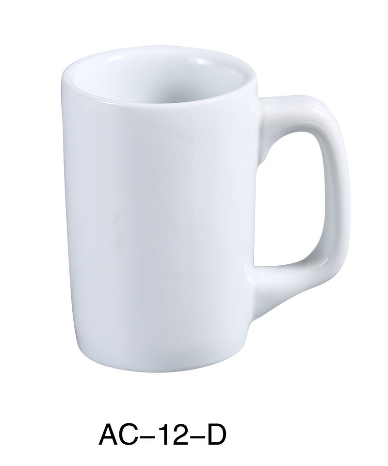Yanco AC-12-D ABCO 12 oz Coffe Mug, , Color: White, Material: China, Pack of 36