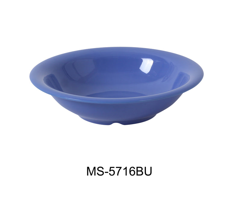 Yanco MS-5716BU Mile Stone Soup Bowl, Shape: Round, Color: Blue, Material: Melamine, Pack of 48
