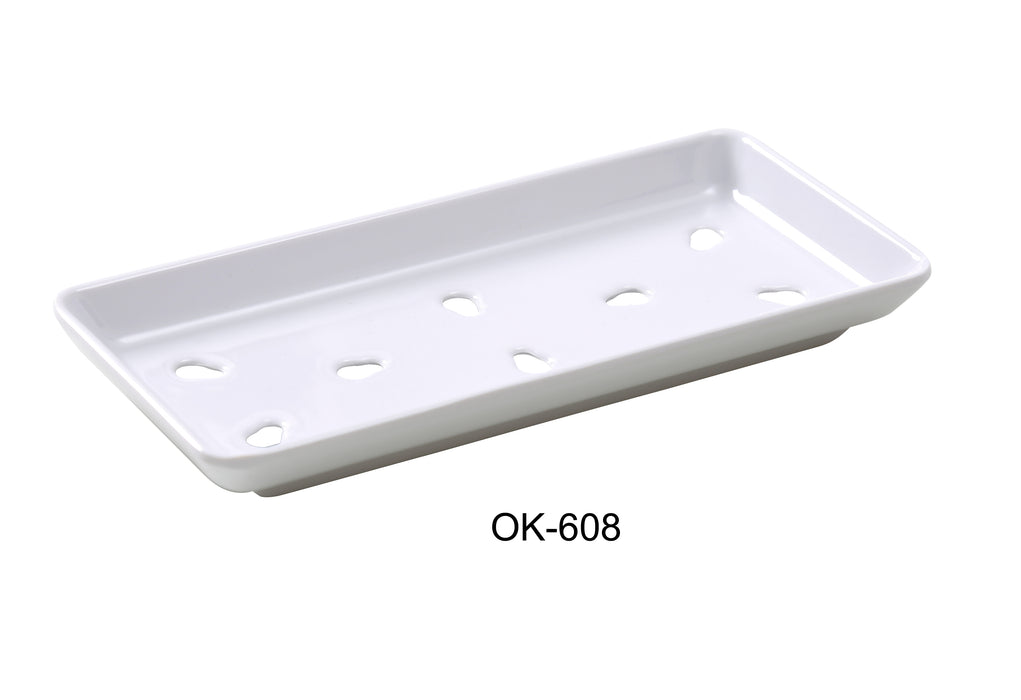 Yanco Osaka OK-608 8" Rectangular Food Container, Melamine, Pack of 48 (4 Dz)