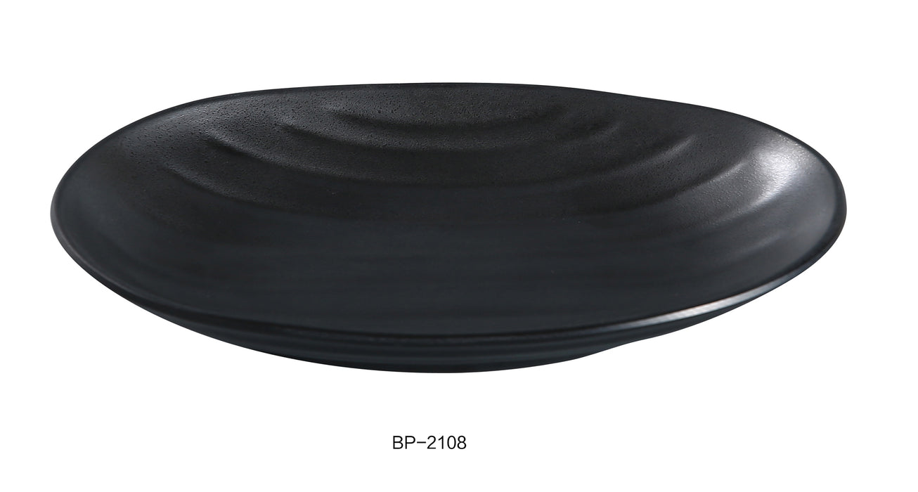 Yanco BP-2108 Black pearl-1 Oval Deep Plate, Shape: Oval, Color: Black, Material: Melamine, Pack of 48