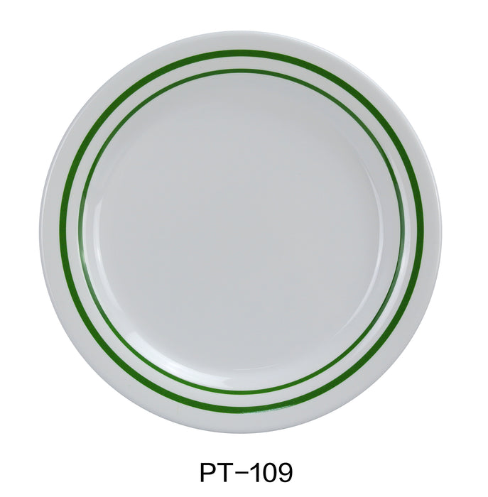 Yanco PT-109 Pine Tree Round Dinner Plate, Melamine, Pack of 24 (2 Dz)