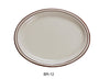 Yanco BR-12 Brown Speckled Platter, Shape: Oval, Color: White and Brown, Material: China, Pack of 24