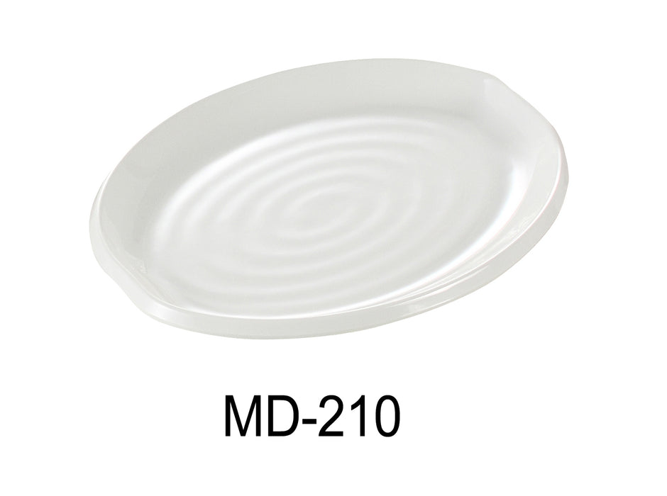 Yanco MD-210 Milando Oval Plate, Shape: Oval, Color: White, Material: Melamine, Pack of 24