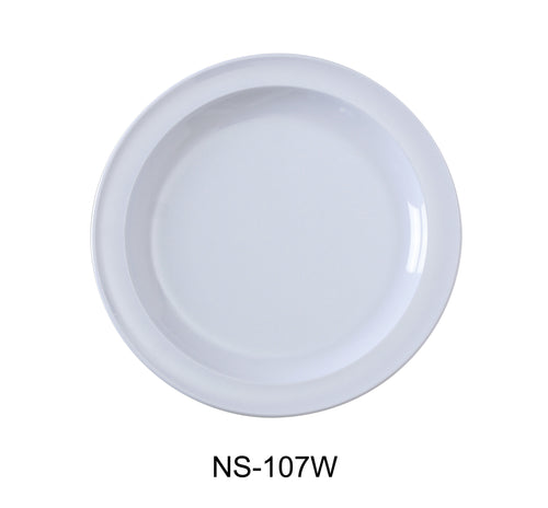 Yanco Nessico NS-107W Round Dessert Plate, Melamine, Pack of 48 (4 Dz)