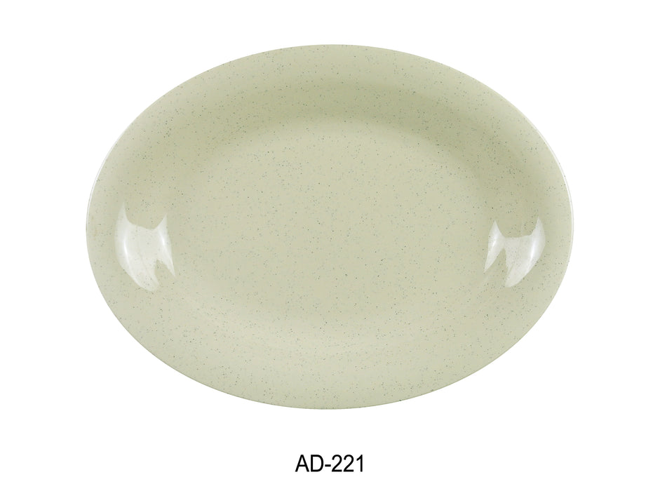 Yanco AD-221 Ardis Oval Platter, Shape: Oval, Color: Tan, Material: Melamine, Pack of 24