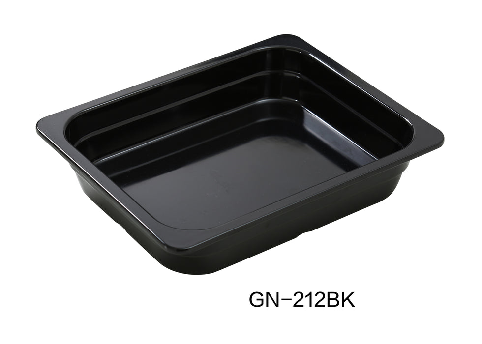Yanco GN-212BK GN PAN 12.75" L X 10.375" W X 2.5" H PAN, Shape: Rectangular, Color: Black, Material: Melamine, Pack of 6