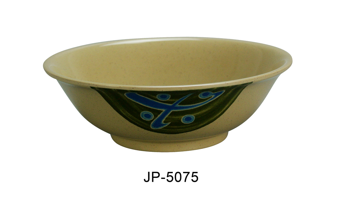 Yanco JP-5075 Japanese Soup Bowl, Shape: Round, Color: Sand, Material: Melamine, Pack of 24