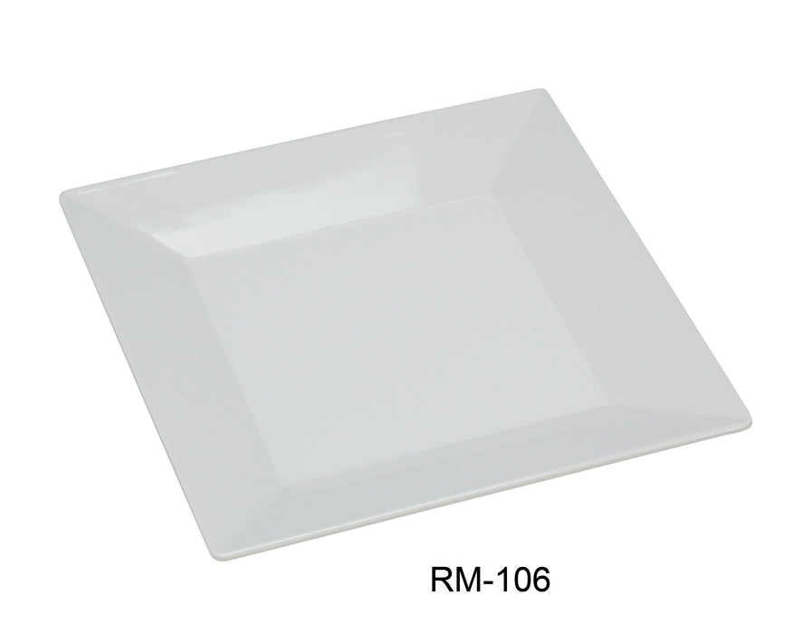 Yanco Rome RM-106 6" Square Plate, Melamine, Pack of 48 (4 Dz)