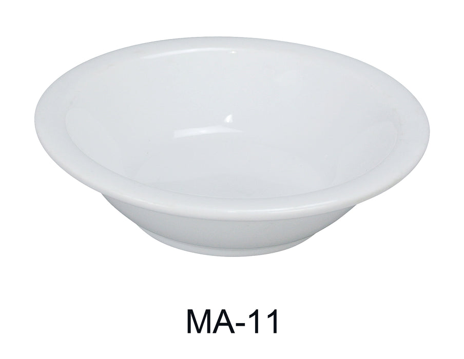 Yanco MA-11 Mayor 5" Narrow Rim Fruit Bowl, Shape: Round, Color: White, Material: China, Pack of 36