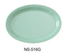 Yanco NS-516G Nessico Oval Platter with Narrow Rim, Shape: Oval, Color: Green, Material: Melamine, Pack of 12