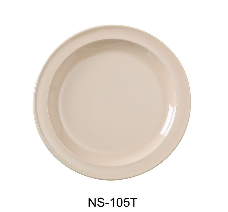 Yanco Nessico NS-105T Round Plate, Melamine, Pack of 48 (4 Dz)