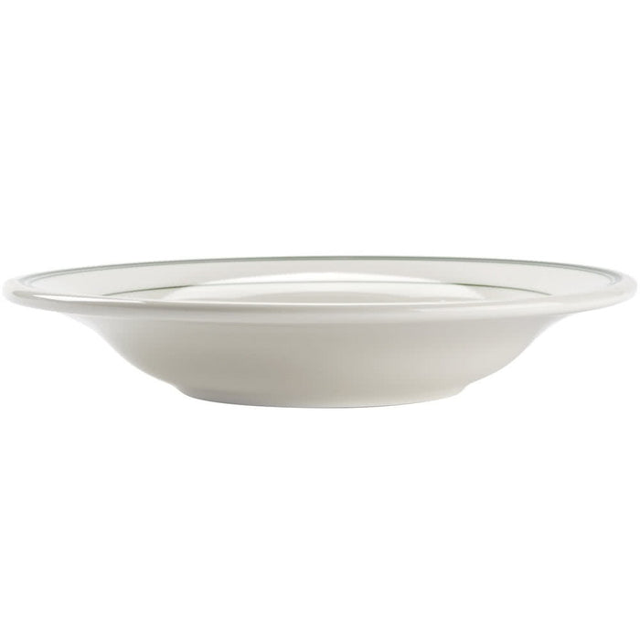 Yanco GB-3 Green Band Rim Soup Bowl, Shape: Round, Color: White and Green, Material: China, Pack of 24