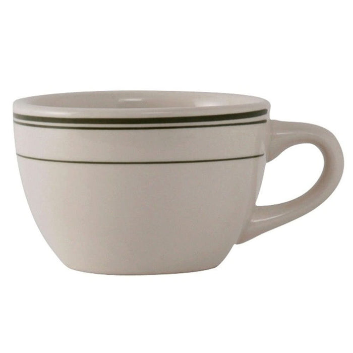 Yanco GB-37 Green Band Short Cup, , Color: White and Green, Material: China, Pack of 36