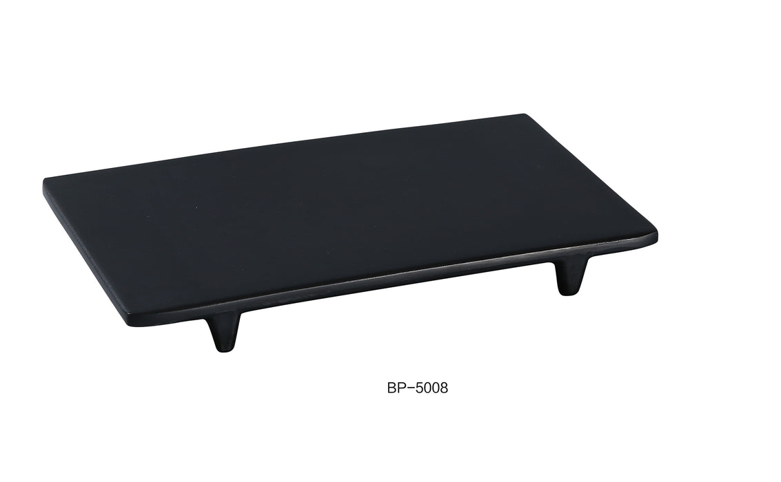 Yanco BP-5008 Black Pearl-2 Display Plate, Shape: Rectangular, Color: Black, Material: Melamine, Pack of 24