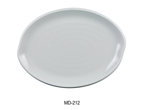 Yanco MD-212 Milando Oval Plate, Shape: Oval, Color: White, Material: Melamine, Pack of 24
