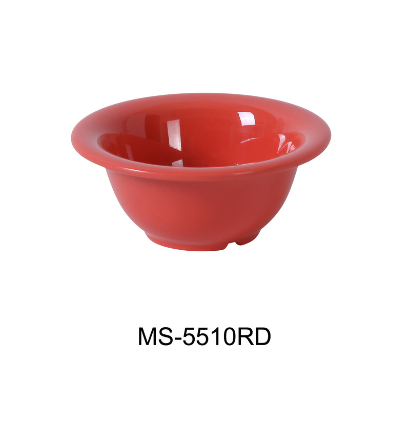 Yanco MS-5510RD Mile Stone Soup Bowl, Shape: Round, Color: Red, Material: Melamine, Pack of 48