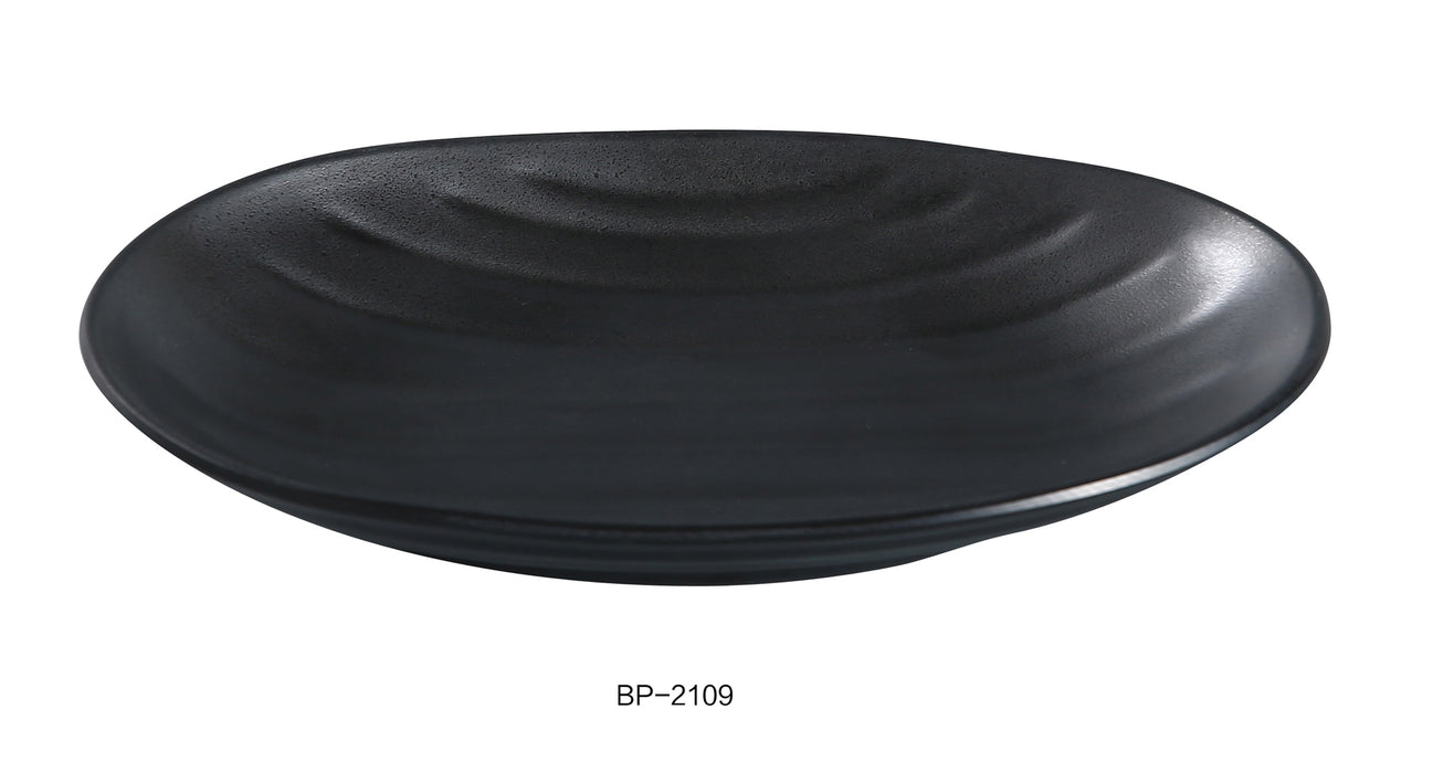 Yanco BP-2109 Black pearl-1 Oval Deep Plate, Shape: Oval, Color: Black, Material: Melamine, Pack of 48