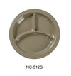 Yanco NC-512S Compartment Collection 3-Compartment Plate with Deep Beveled Foot, Melamine, Pack of 24 (2 Dz)
