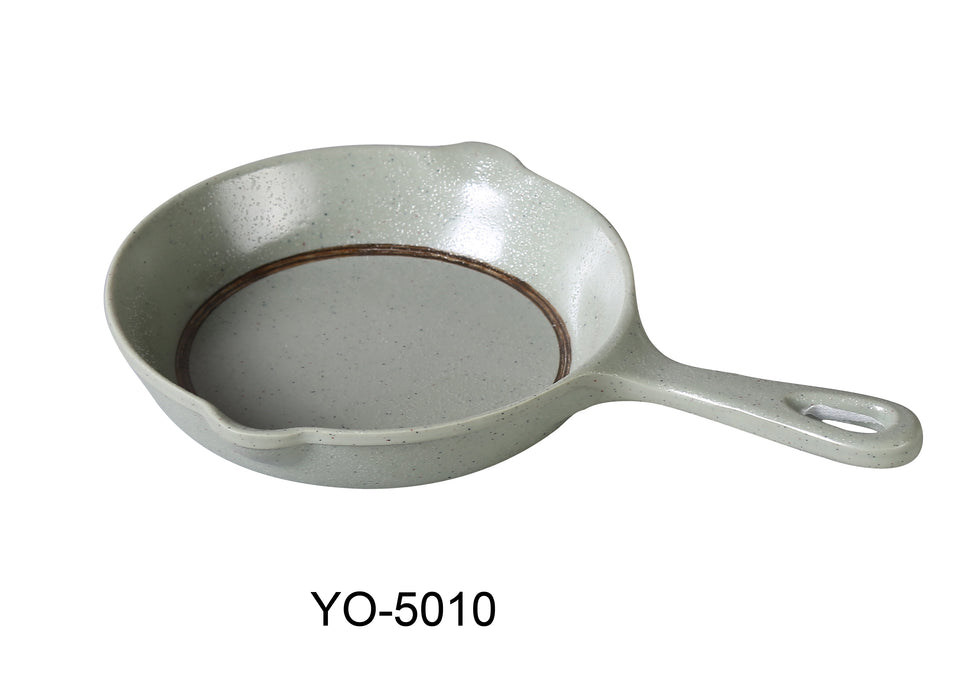 Yanco YO-5010 Yoto 10" X 6 1/2" X 1 1/2"  Pot Plate With Handle, Melamine, 14 Oz, Pack of 12 (1 Dz)