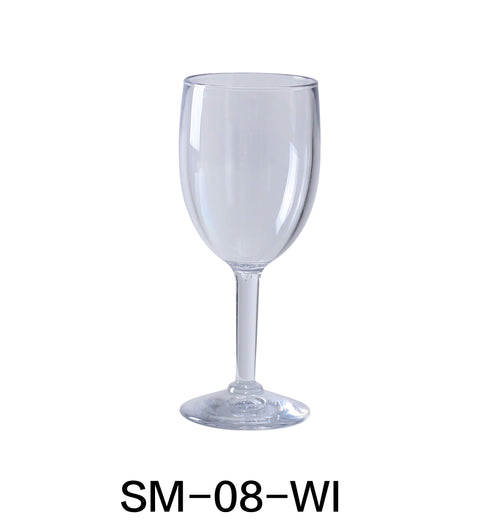 Yanco SM-08-WI Stemware Wine Glass, , Color: Clear, Material: Plastic, Pack of 24