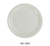 Yanco MS-106IV Mile Stone Narrow Rim Round Plate, Shape: Round, Color: Ivory, Material: Melamine, Pack of 48