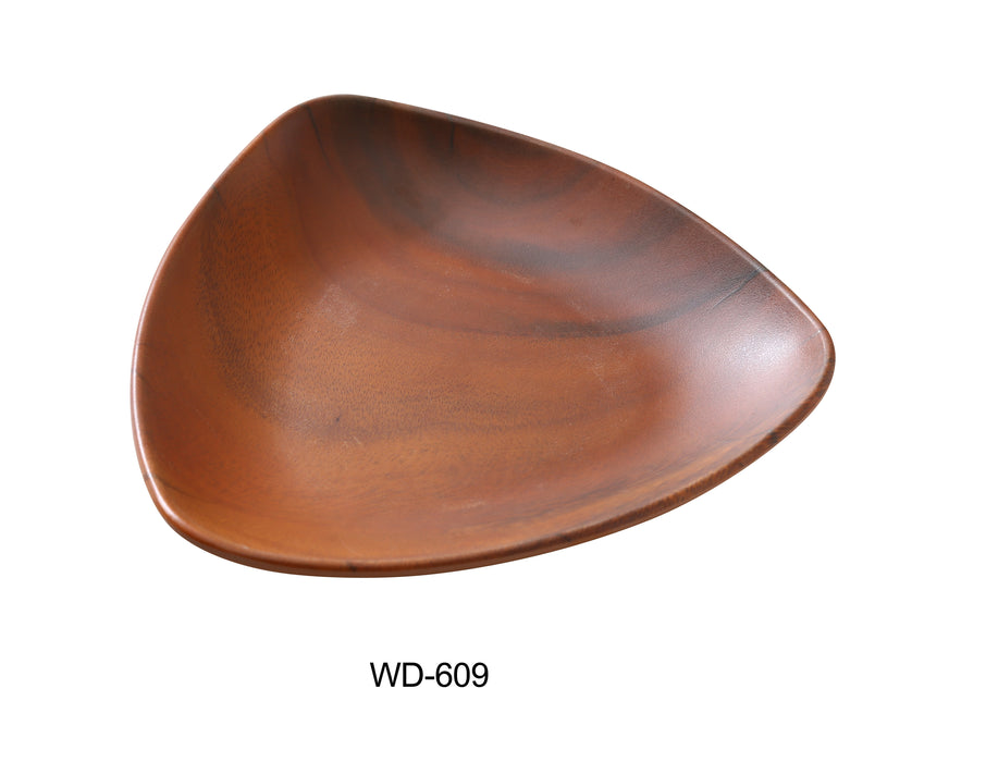 Yanco WD-609 9" Triangular Deep Plate, Melamine, 20 Oz, Pack of 24 (2 Dz)