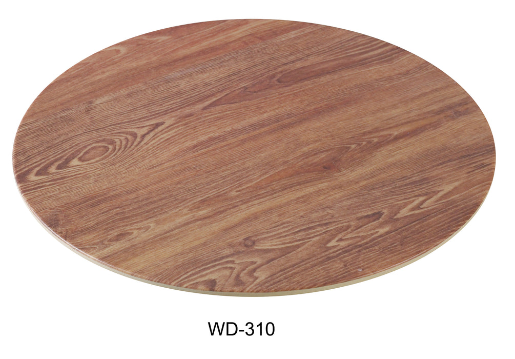 Yanco WD-310 Round Wooden Tray, Melamine, Pack of 24 (2 Dz)