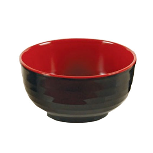 Yanco CR-5006 Black and Red Two-Tone Bowl, Shape: Round, Color: Black and Red, Material: Melamine, Pack of 48