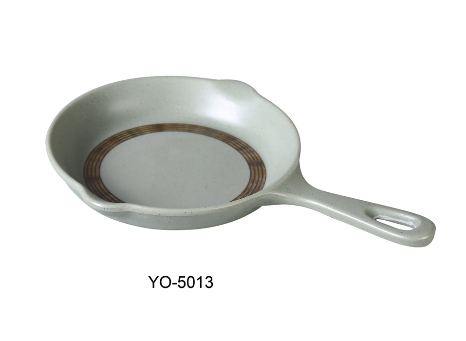 Yanco YO-5013 Yoto 13" X 8 1/2" X 1 1/2" Pot Plate With Handle, Melamine, 21 Oz, Pack of 12 (1 Dz)