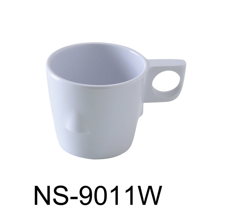 Yanco NS-9011W Coupe Pattern Coffee/Tea Cup, Melamine, Pack of 48 (4 Dz)