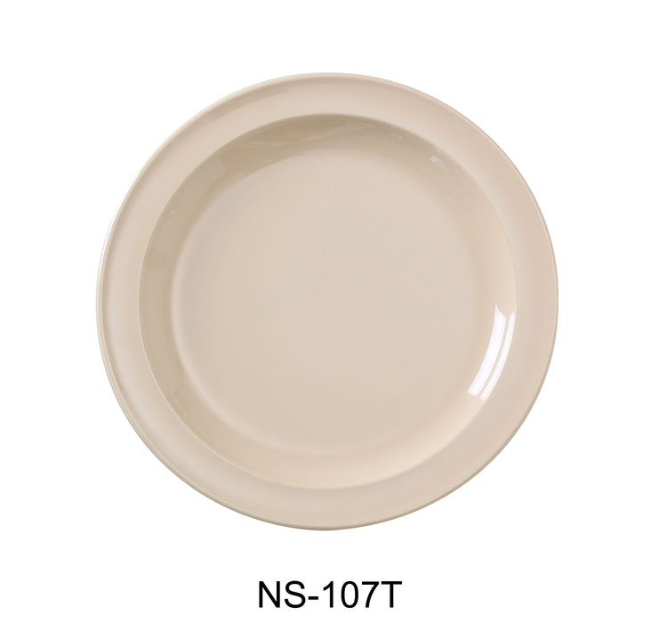 Yanco Nessico NS-107T Round Dessert Plate, Melamine, Pack of 48 (4 Dz)