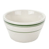 Yanco GB-4 Green Band Bouillon Bowl, Shape: Round, Color: White and Green, Material: China, Pack of 36